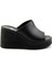 Siyah Leather Kadın Terlik K04040012603 1