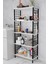 5 Raflı Çevir-Kur Raf Ünitesi | Telli Metal Gövdeli Organizer | Banyo, Mutfak, Balkon, Antre Uyumlu 1