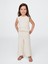 Kız Bebek Kırık Beyaz Örgü Wide-Leg Pantolon 1