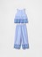 Kız Bebek Mavi Eyelet Poplin Outfit Set 3