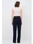 Geniş Paça Kemerli Pantolon Lacivert 15342103008 5