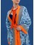 Mavi Çiçekler Kimono 6
