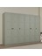 Lucas 6 Kapaklı,15 Raf Bölmeli Yüklük & Askılıklı Geniş Elbise Dolabı-Gardırop Yeşil 190X270 cm 4