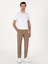 Erkek Açık Kahverengi Carrot Fit Beli Lastikli %100 Keten Spor Pantolon 50298913-VR002 1