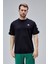 Eastwood Siyah Bisiklet Yaka Baskılı Oversize Erkek Tshirt 1