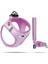 Vest Puppy Harness Puppy Set Köpek Göğüs Tasması + Gezdirme Kayışı Pink-Circles 1