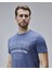 Barnes Lacivert Bisiklet Yaka Baskılı Standard Fit Erkek Tshirt 2