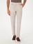 Erkek Bej Carrot Fit Ekose %100 Keten Spor Pantolon 50298898-VR011 2