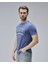 Barnes Lacivert Bisiklet Yaka Baskılı Standard Fit Erkek Tshirt 3