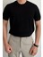 Erkek Siyah Slim Fit Bisiklet Yaka Triko T-Shirt 3