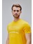 Barnes Sarı Bisiklet Yaka Baskılı Standard Fit Erkek Tshirt 2