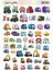 Kawaii Cars( Araçlar ) Temalı 2 Sayfa A4 97 Adet Sticker Set 2