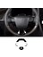 Alphard Bright Fiber Için Araba Direksiyon Simidi Kılıfı Döşemesi (Yurt Dışından) 5