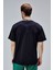 Sanders Siyah Bisiklet Yaka Boynu Lastikli Oversize Erkek Tshirt 4