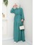 Katlı Ponponlu Ayrobin Elbise 1550 - Mint 2