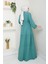 Katlı Ponponlu Ayrobin Elbise 1550 - Mint 4