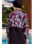 Tam Kapalı Paraşüt Kumaş Crop Model Damla Desenli Tesettür Mayo - 2526 2