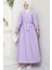 Bağlamalı Bluz Etek Ikili Takım 1465 - Lila 3