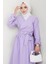 Bağlamalı Bluz Etek Ikili Takım 1465 - Lila 4
