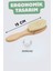 %100 Keçi Kılı Bebek Saç Fırçası ve Bebek Şimşir Tarak 2'li Set + Bez Kese Hediyeli 4
