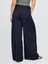 Kadın Lacivert High Rise Twill Pleated Wide-Leg Khaki Pantolon 5