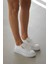 Tiana Yuvarlak Kalıp Kalın Topuklu Aksesuarlı Kadın Sneaker- Gümüş 3