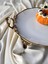 Antique White Kulplu Yuvarlak Sunum Tabak 4