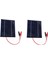 2 Adet 12V 2W Yüksek Katlanabilir Güneş Paneli Şarj Cihazı Klipsli Kablo (Yurt Dışından) 1