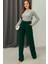 Yeşil Cırtlı Palazzo Pantolon 1