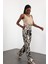 Siyah Desenli Saten Pantolon 29883 2