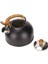 Düdüklü Çaydanlık Ahşap Iskandinav Su Isıtıcı Islık Çalan Çaydanlık Kettle Demlik Çay Potu 2 Litre 2