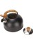 Düdüklü Çaydanlık Ahşap Iskandinav Su Isıtıcı Islık Çalan Çaydanlık Kettle Demlik Çay Potu 2 Litre 3