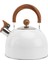 3 Litre Düdüklü Çaydanlık Iskandinav Ahşap Su Isıtıcı Islık Çalan Çaydanlık Kettle Demlik Çay Potu 3