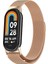 Xiaomi Mi Band 10 / Mi Band 9 / Mi Band 8 Uyumlu Mıknatıslı Paslanmaz Metal Hasır Milano Kordon Kayış 2