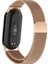 Xiaomi Mi Band 10 / Mi Band 9 / Mi Band 8 Uyumlu Mıknatıslı Paslanmaz Metal Hasır Milano Kordon Kayış 3