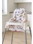 Bebek/çocuk Mama Sandalyesi Minderi Beyaz Unicorn ve Pembe Yıldızlı 1