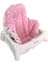 Bebek/çocuk Mama Sandalyesi Minderi Beyaz Unicorn ve Pembe Yıldızlı 5