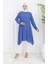 Asimetrik Prenses Tunik 4101-05 Indigo 2
