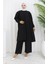 Büzgülü Tunik Pantolon Ikili Takım 2089-01 Siyah 3