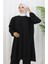 Büzgülü Tunik Pantolon Ikili Takım 2089-01 Siyah 4
