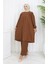 Büzgülü Tunik Pantolon Ikili Takım 2089-04 Taba 1