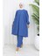 Büzgülü Tunik Pantolon Ikili Takım 2089-05 Indigo 1