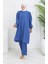 Büzgülü Tunik Pantolon Ikili Takım 2089-05 Indigo 2