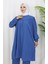 Büzgülü Tunik Pantolon Ikili Takım 2089-05 Indigo 4
