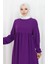 Belden Büzgülü Elbise 4102-05 Mor 3