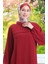 Yandan Yırtmaçlı Uzun Tunik 4104-06 Bordo 4