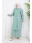 Taşlı Tunik Pantolon Ikili Takım 2090-02 Çağla Yeşili 2