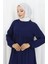 Belden Büzgülü Elbise 4102-02 Lacivert 3