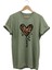 14 Şubat Sevgililer Günü Kalp Leopar Desen Baskılı %100 Pamuk Regular Fit Bisiklet Yaka T-Shirt 1