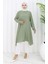 Asimetrik Prenses Tunik 4101-06 Haki 2